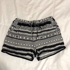 Soft Black & White Shorts